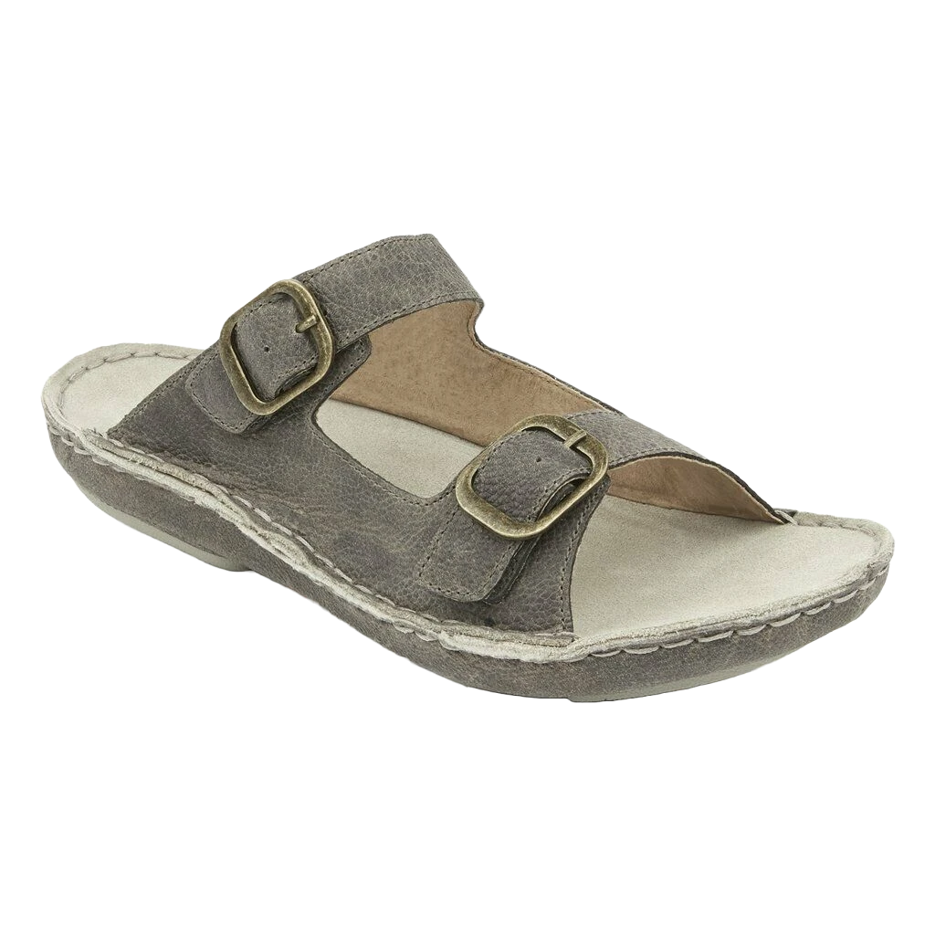 Tamarindo® Men's Discovery Pebble Grey Leather Slide Sandals MTDS003 1 Tamarindo® Men's Discovery Pebble Grey Leather Slide Sandals MTDS003