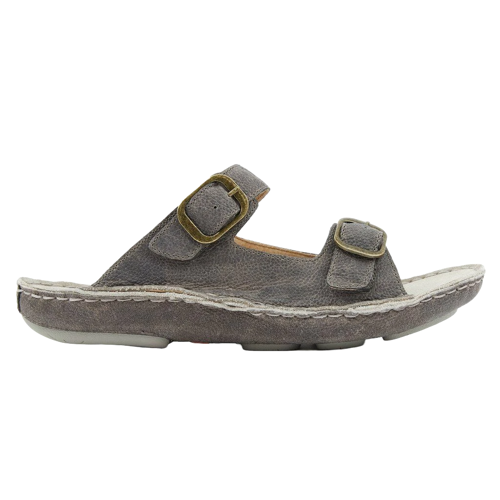 Tamarindo® Men's Discovery Pebble Grey Leather Slide Sandals MTDS003 3 Tamarindo® Men's Discovery Pebble Grey Leather Slide Sandals MTDS003 - Image 3