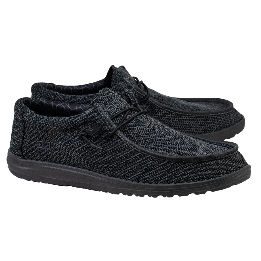Hey Dude Men's Wally Sox Micro Total Black Shoes 150204942 1 Hey Dude Men's Wally Sox Micro Total Black Shoes 150204942