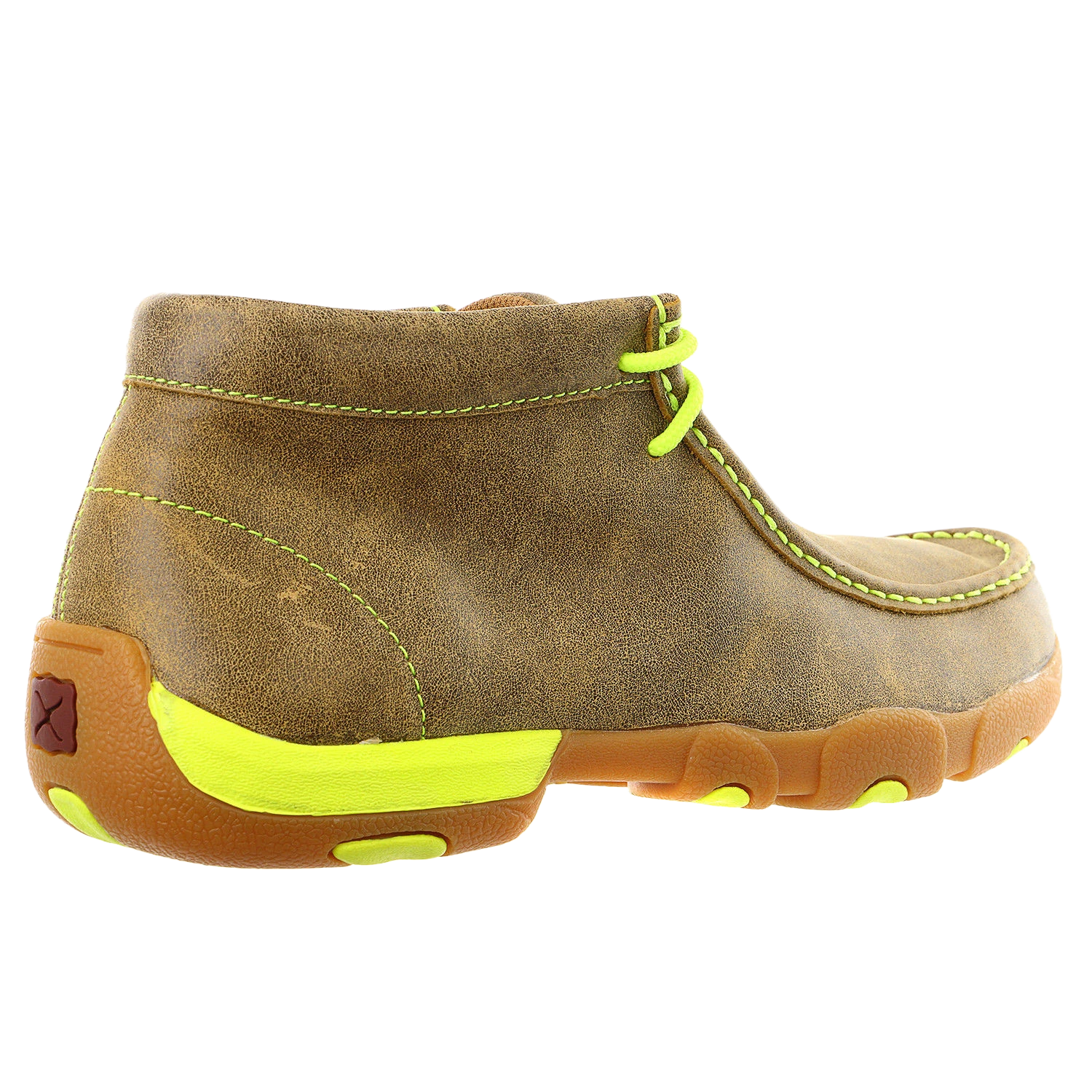 Twisted X Men's Brown Bomber/Neon Yellow Driving Mocs MDM0026 2 Twisted X Men's Brown Bomber/Neon Yellow Driving Mocs MDM0026 - Image 2