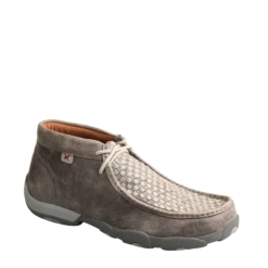 Twisted X Men's Casual Gray Basket Weave Driving Mocs MDM0073