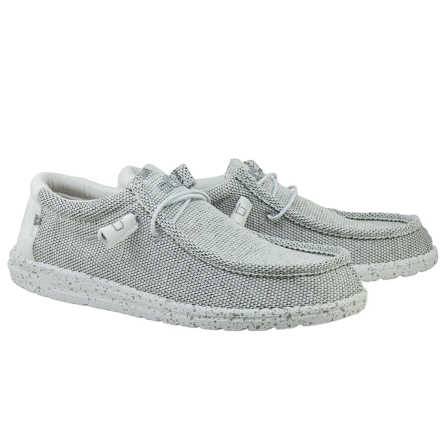 Hey Dude Men's Wally Sox Stone White Shoes 110350703 1 Hey Dude Men's Wally Sox Stone White Shoes 110350703