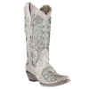 Corral Boots Corral Ladies Martina Green White Glitter Crystals Wedding Boots A3321