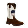 Durango® Ladies Rebel Brown & White Flag Embroidery Western Boots DRD0394