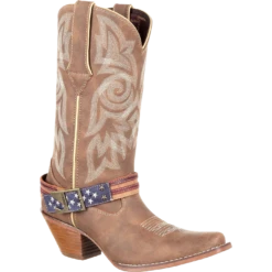 Durango Ladies Khaki Flag Accessory Shank Strap Western Boots DRD0208