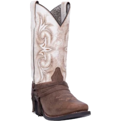 Laredo Ladies Myra Brown & Sand White Western Boots 51091