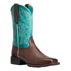 Ariat® Ladies Turquoise & Dark Cottage Cattle Drive Boots 10033870