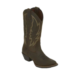 Justin Ladies Rosella Chocolate Brown Leather Western Boots L2720