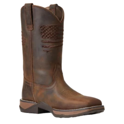 Ariat® Ladies Anthem Patriot Distressed Brown Square Toe Boots 10040271