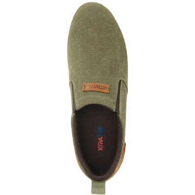 XTRATUF Men's Sharkbyte Canvas Olive Green Waterproof Slip On Shoes XSB-300 2 XTRATUF Men's Sharkbyte Canvas Olive Green Waterproof Slip On Shoes XSB-300 - Image 2