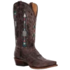 Roper Ladies Brown Embroidered Arrow Underlay Boots 09-021-8126-1426