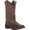 Laredo Ladies Astras Cheetah Print Square Toe Tan Western Boots 5890
