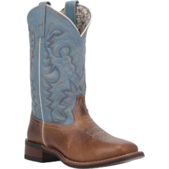 Laredo Ladies Darla Square Toe Honey Pull On Western Boots 5895