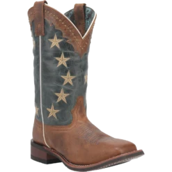 Laredo Ladies Early Star Brown Square Toe Boots 5897