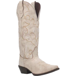 Laredo Ladies Kirby Bone White Snip Toe Boots 52420