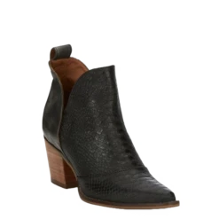 Nocona Ladies Micki Snake Print Black Snip Toe Booties ME1920