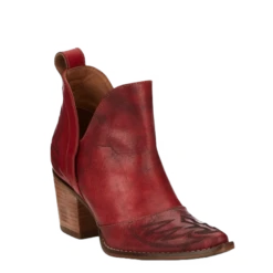 Nocona Ladies Micki Snip Toe Red Leather Booties ME1922