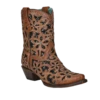 Corral Boots Corral Ladies Glitter Inlay And Studs Tan Ankle Boots A4278