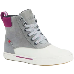 XTRATUF Ladies 6 Inch Leather Lace Grey Ankle Deck Boot LALW-104