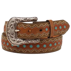 Ariat Ladies Zig-Zag Turquoise Diamond Belt A1518202