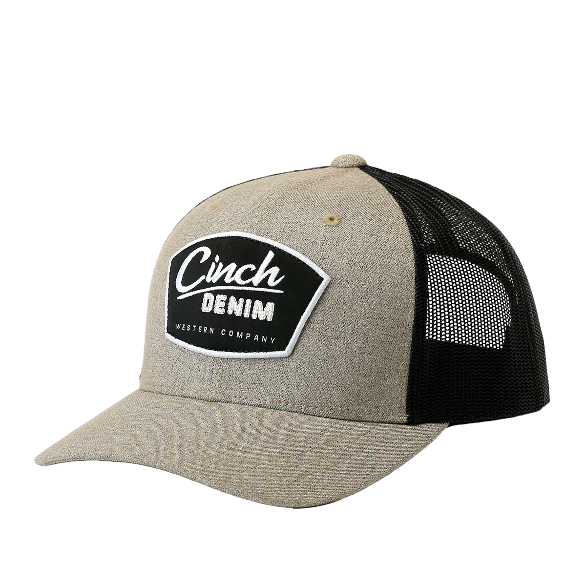 Cinch Denim 6-Panel Khaki & Black Snapback Cap MCC0660619 1 Cinch Denim 6-Panel Khaki & Black Snapback Cap MCC0660619