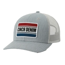 Cinch® Men's Grey Denim Logo Trucker Cap MCC0800001