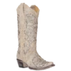 Corral Boots Corral Ladies Martina White Glitter Inlay Crystals Wedding Boots A3322