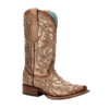 Corral Boots Corral Ladies Marsha Square Orix Glittered Inlay & Studs Boots C3275