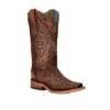 Corral Boots Corral Ladies Leopard Print Square Toe Boots C3788