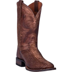 Dan Post Men's Brown Snake Skin Print Square Toe Boots DP4526