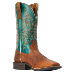 Ariat® Men's Wild Thang Brown & Green Square Toe Boots 10042393