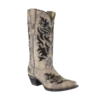 Corral Boots Corral Ladies Bone & Black Glitter Inlay Boots E1237