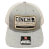Cinch Men's Grey Cattle Company Patch Snapback Trucker Cap MCC0800008