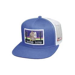 Justin Men's Blue Dillo Dillo With White Mesh Snapback Hat JCBC506