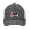 Justin® Men's Heather Grey & White Mesh Back Ball Cap JCBC013