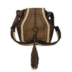 Corral Boots Corral Ladies Brown Woven & Studs Purse D1152