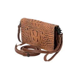 American Darling® Organiser Full Croc Brown Leather Bag ADBG485AU