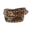 Ariat Ladies Floral Leather Turquoise Underlay Belt A1533102