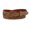 Ariat® Ladies 1" Brass Metallic Calf Hair Tan Belt A1532408