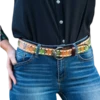 L&B Ladies Cowskull Cactus Print Belt BE-213