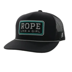 Hooey Rope Like A Girl Ladies 5-Panel Black Snapback Hat 2249T-BK