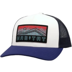 Hooey "Habitat" 5- Panel White & Navy Trucker Snapback Hat 6012T-WHNV