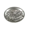 Nocona Mens Silver Eagle With American FlagBelt Buckle 37034