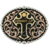 Montana Silversmiths Tri Color Cowboy Up Attitude Belt Buckle 60990