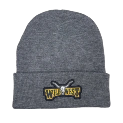 Wild West Logo Knitted Heather Grey Beanie S10556-2