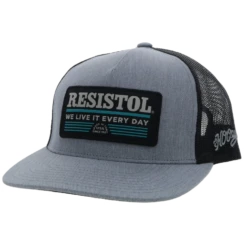Hooey® Men's Resistol 5-panel Grey & Black Trucker Cap 2252T-GYBK