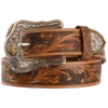 Tony Lama Ladies Westerly Ride Brown Leather Belt C41519