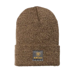 Ariat® Men's Rebar Dark Brown & Sandstone Watch Cap Beanie 10032966