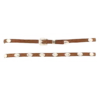Double S® Dark Brown Leather With Silver Conchos Hatband 0237444