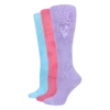 Wrangler® Ladies 3-Pair Spur Strap Pattern Lilac/Light Blue/Pink Knee High Socks 00712-7002-MED